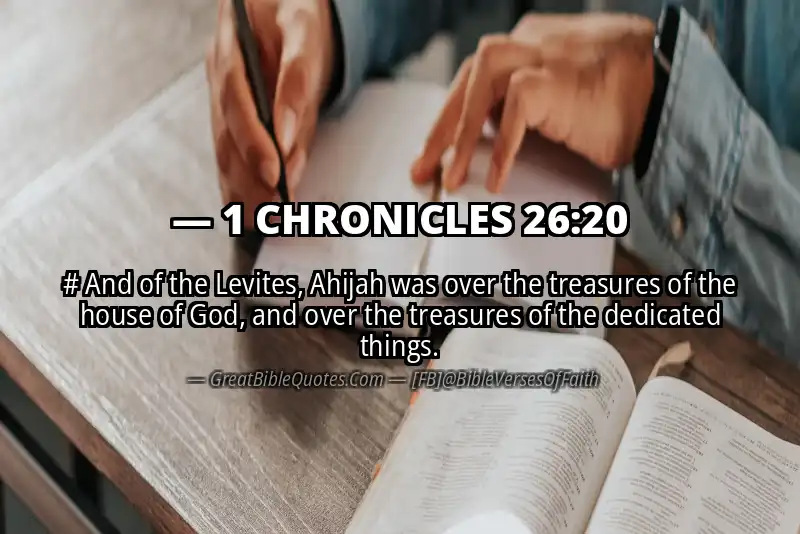 1 CHRONICLES 26:20 Verse