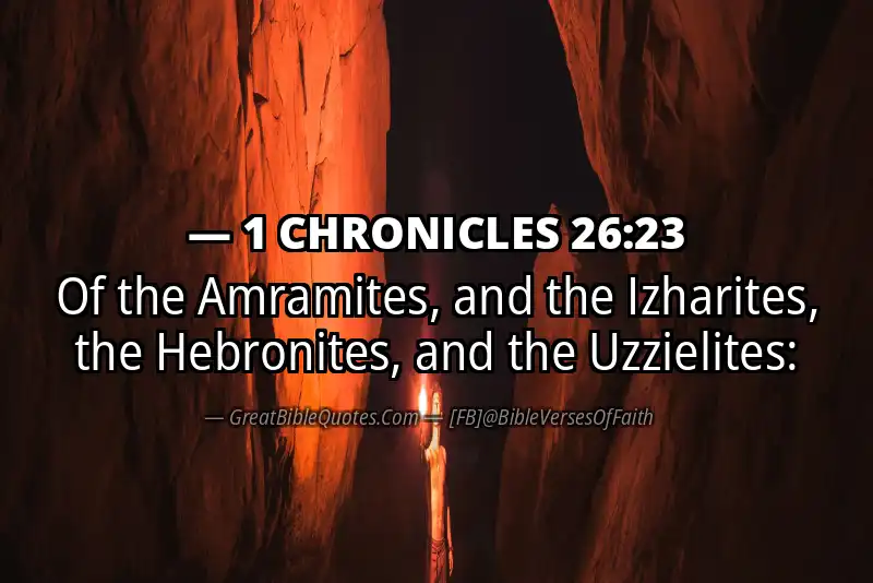 1 CHRONICLES 26:23 Verse