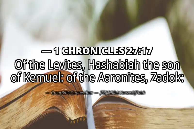 1 CHRONICLES 27:17 Verse