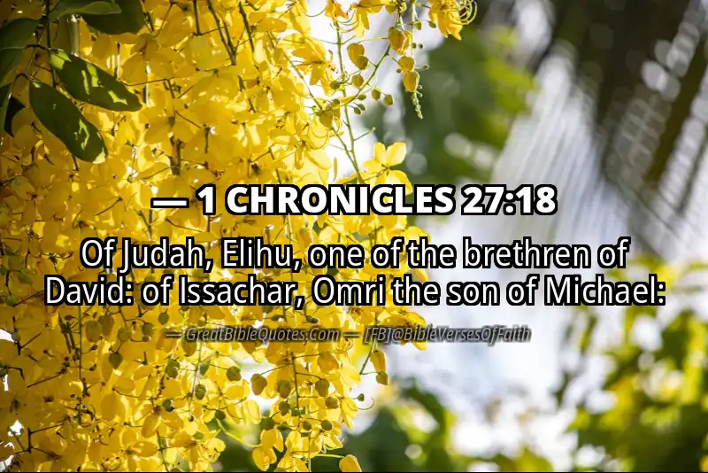 1 CHRONICLES 27:18 Verse