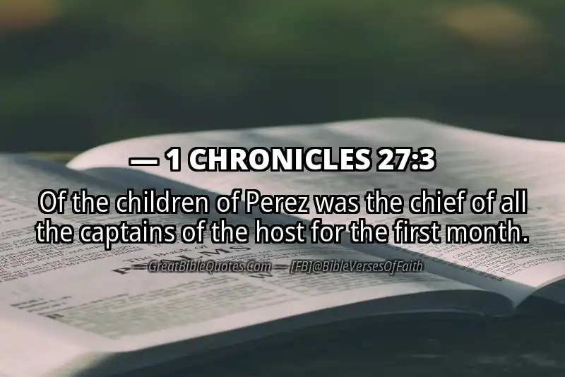 1 CHRONICLES 27:3 Verse