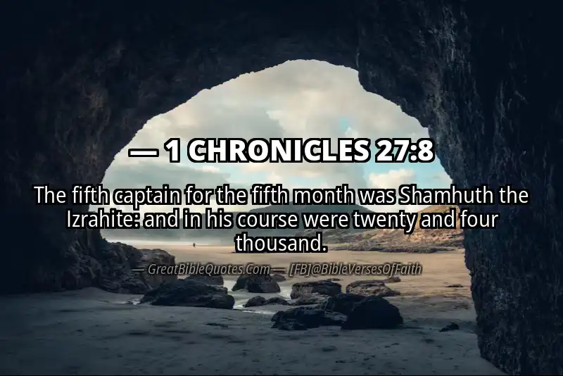 1 CHRONICLES 27:8 Verse