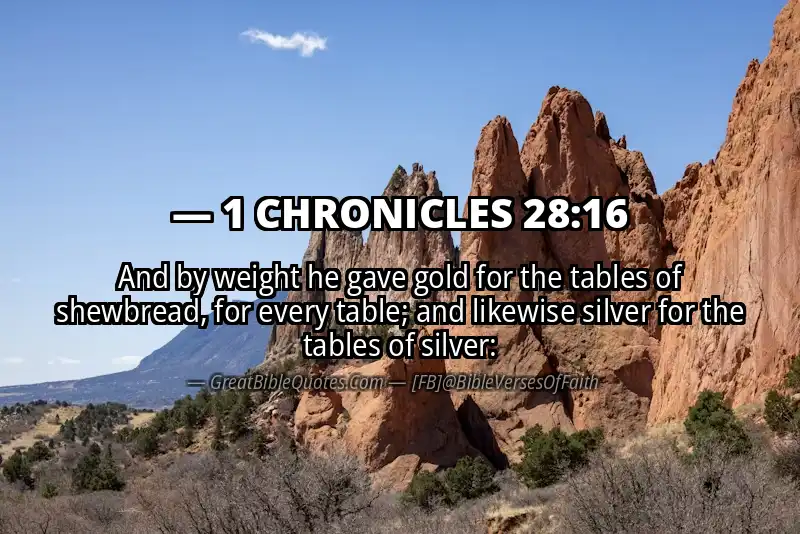 1 CHRONICLES 28:16 Verse
