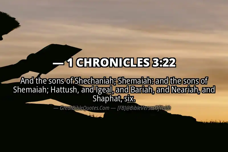 1 CHRONICLES 3:22 Verse