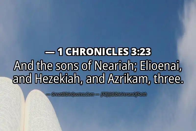 1 CHRONICLES 3:23 Verse