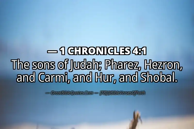 1 CHRONICLES 4:1 Verse