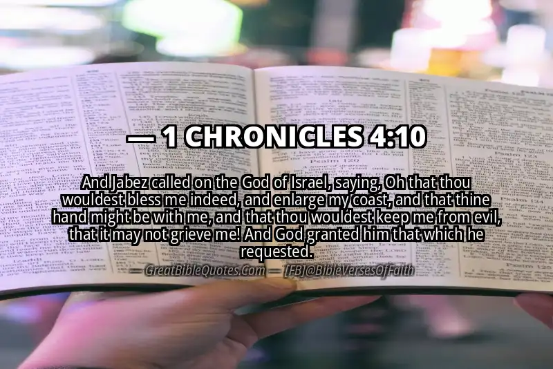 Image for 1 CHRONICLES 4:10 Bible verse