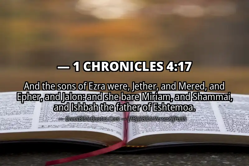 1 CHRONICLES 4:17 Verse