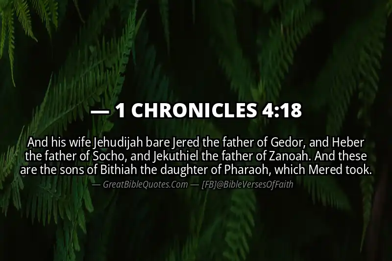1 CHRONICLES 4:18 Verse