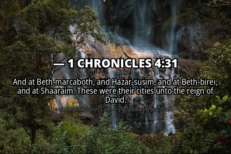 1 CHRONICLES 4:31 Verse
