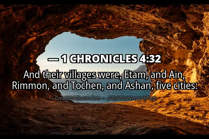 1 CHRONICLES 4:32 Verse