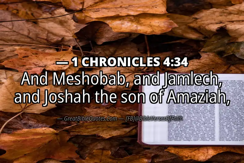 1 CHRONICLES 4:34 Verse
