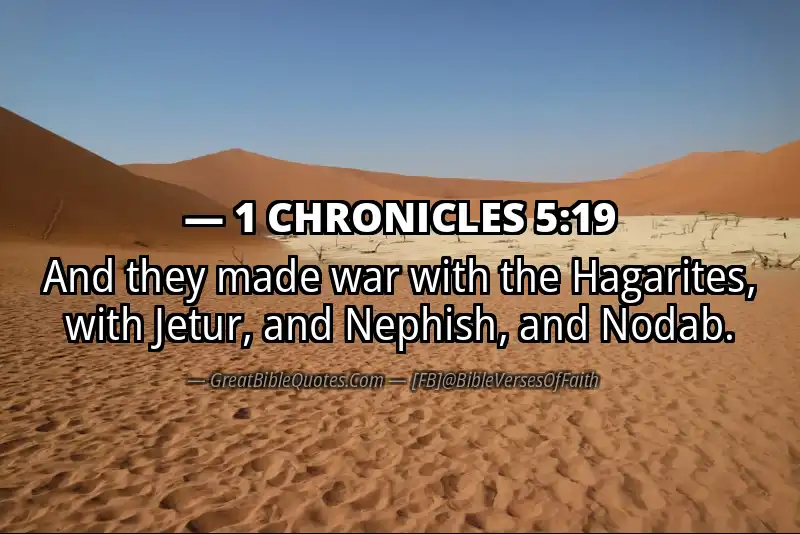 1 CHRONICLES 5:19 Verse