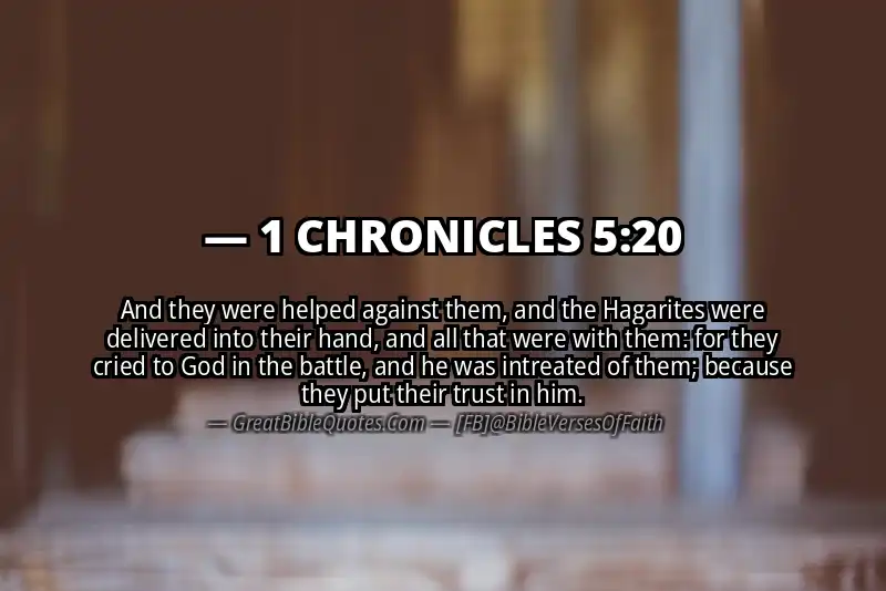 1 CHRONICLES 5:20 Verse