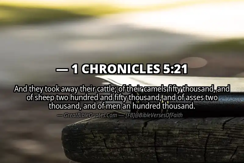 1 CHRONICLES 5:21 Verse