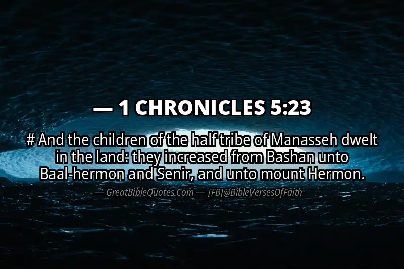1 CHRONICLES 5:23 Verse