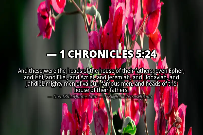 1 CHRONICLES 5:24 Verse