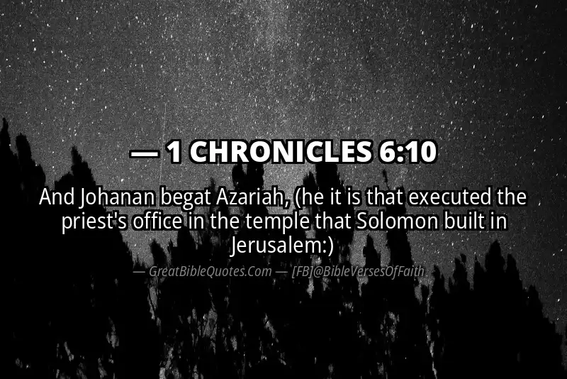 1 CHRONICLES 6:10 Verse