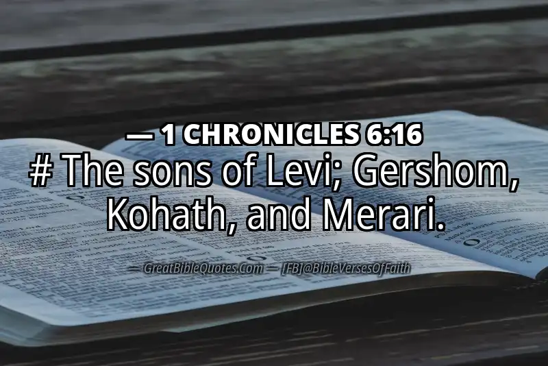 1 CHRONICLES 6:16 Verse