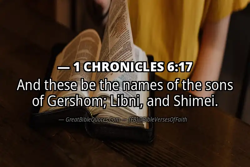 1 CHRONICLES 6:17 Verse