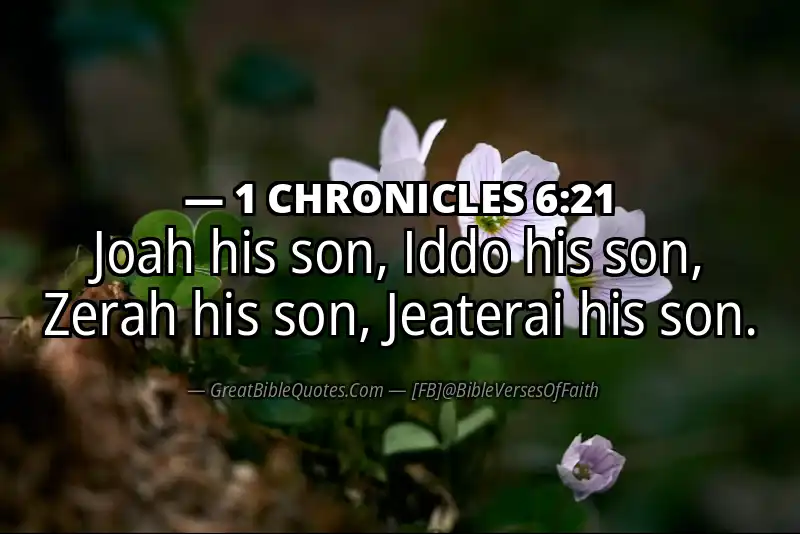 1 CHRONICLES 6:21 Verse