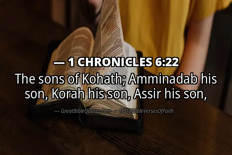 1 CHRONICLES 6:22 Verse