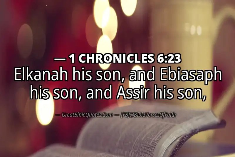 1 CHRONICLES 6:23 Verse