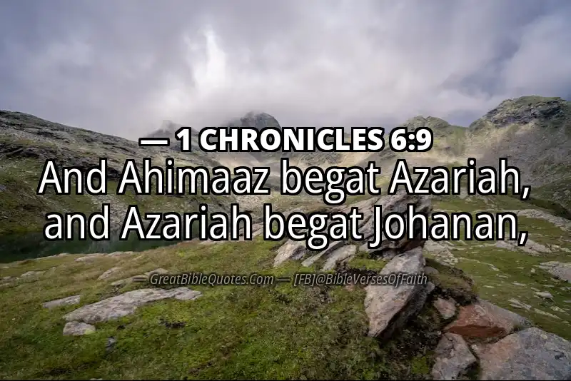 1 CHRONICLES 6:9 Verse