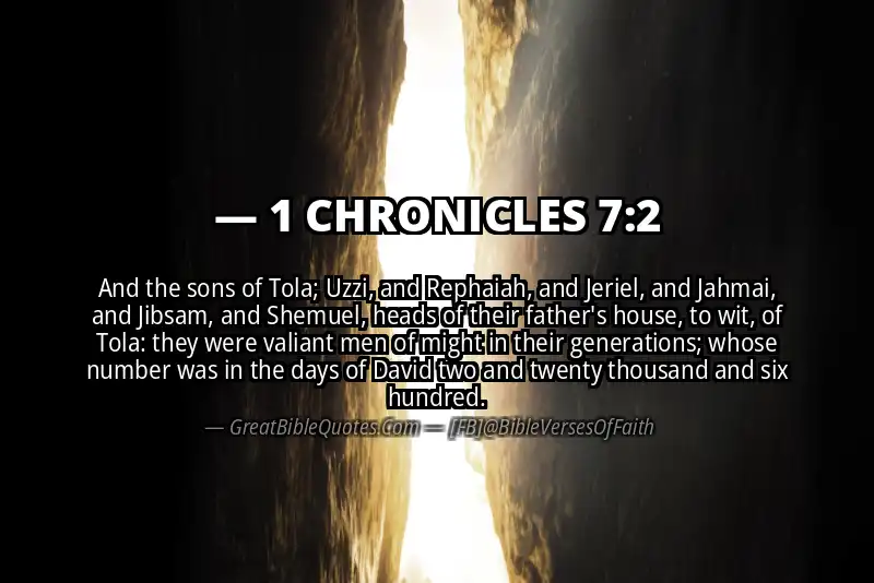 1 CHRONICLES 7:2 Verse