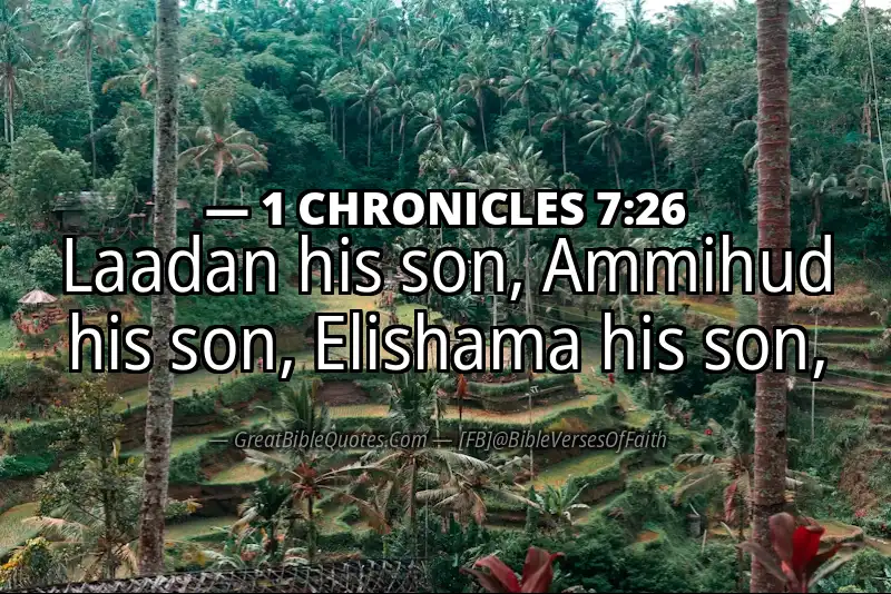 1 CHRONICLES 7:26 Verse