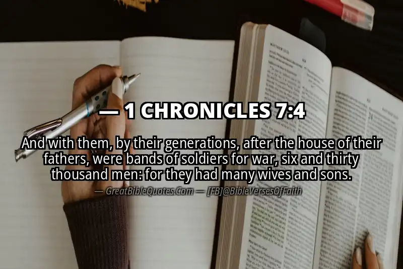 1 CHRONICLES 7:4 Verse