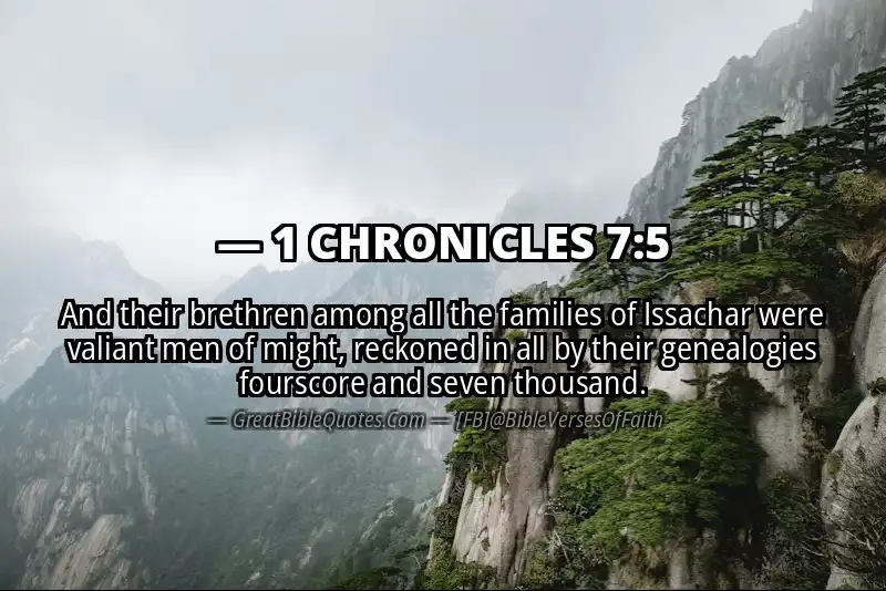 1 CHRONICLES 7:5 Verse