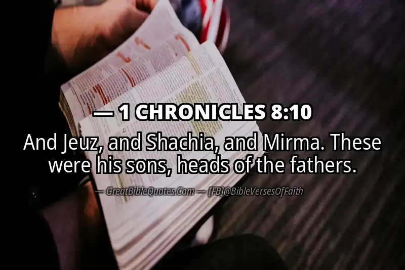 1 CHRONICLES 8:10 Verse