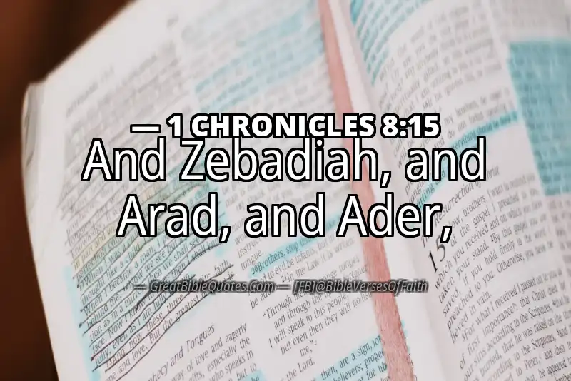 1 CHRONICLES 8:15 Verse Image