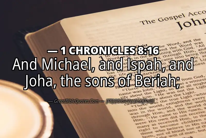1 CHRONICLES 8:16 Verse Image