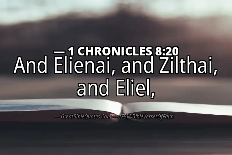 1 CHRONICLES 8:20 Verse