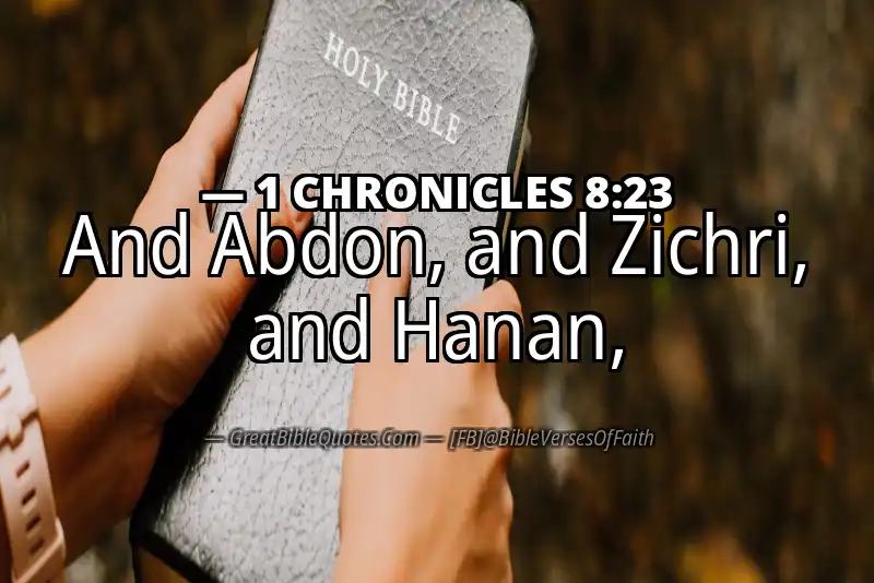 1 CHRONICLES 8:23 Verse