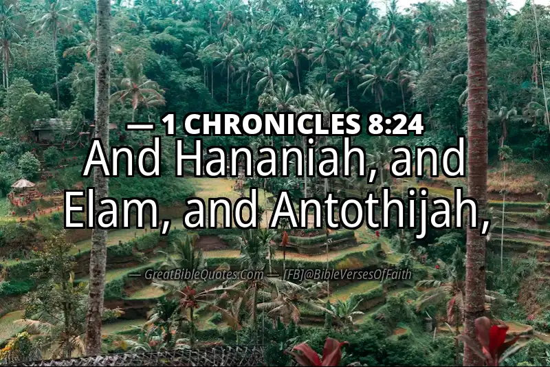 1 CHRONICLES 8:24 Verse