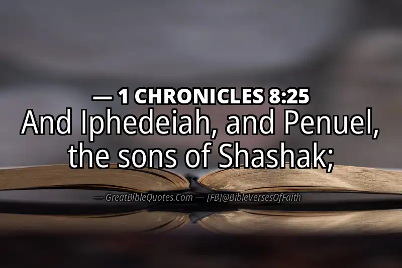 1 CHRONICLES 8:25 Verse