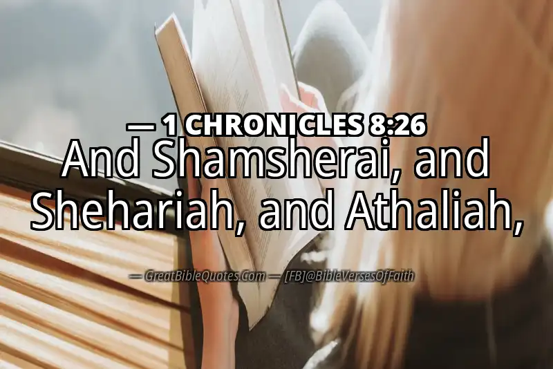 1 CHRONICLES 8:26 Verse