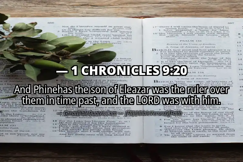 1 CHRONICLES 9:20 Verse Image