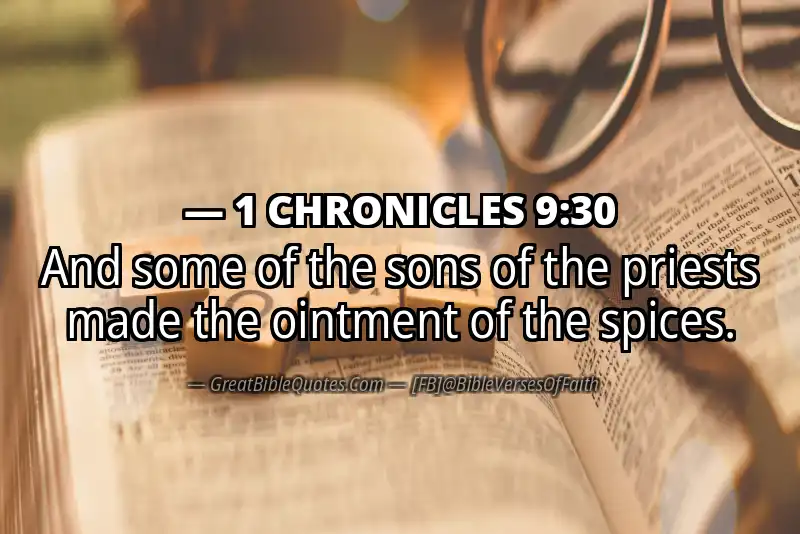 1 CHRONICLES 9:30 Verse
