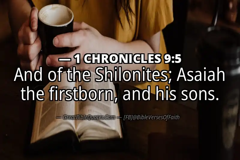 1 CHRONICLES 9:5 Verse Image