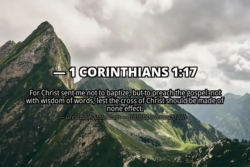 Bible verse: 1 CORINTHIANS 1:17 Image