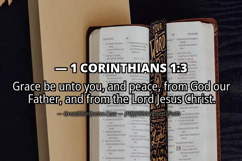 Bible verse: 1 CORINTHIANS 1:3 Image