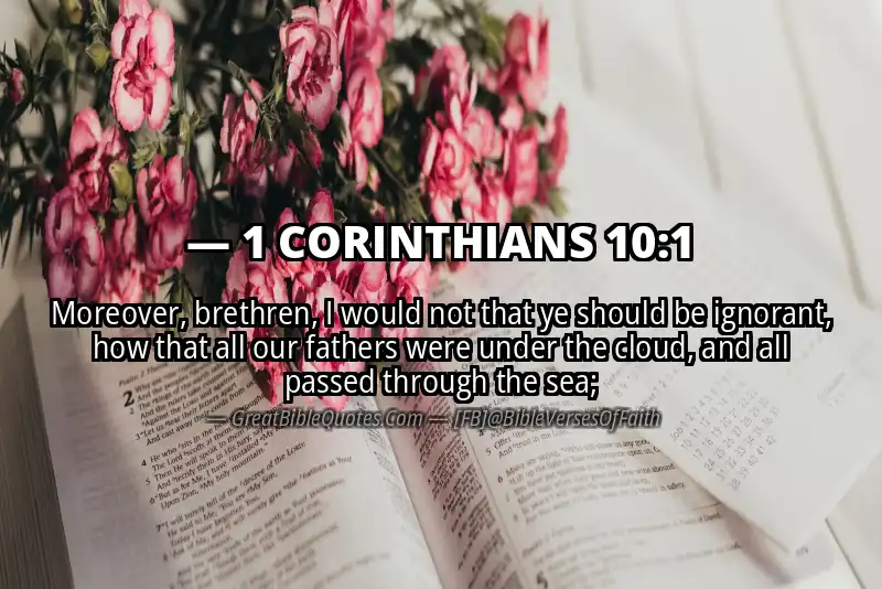 1 CORINTHIANS 10:1 Verse
