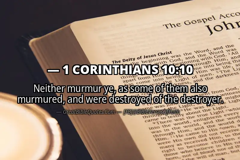 1 CORINTHIANS 10:10 Verse