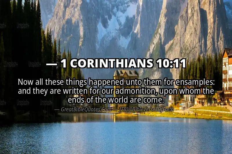 1 CORINTHIANS 10:11 Verse