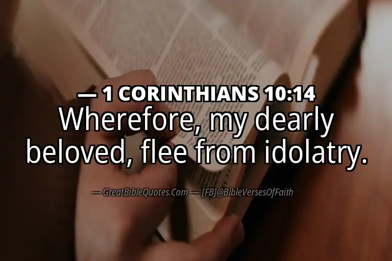 1 CORINTHIANS 10:14 Verse Image