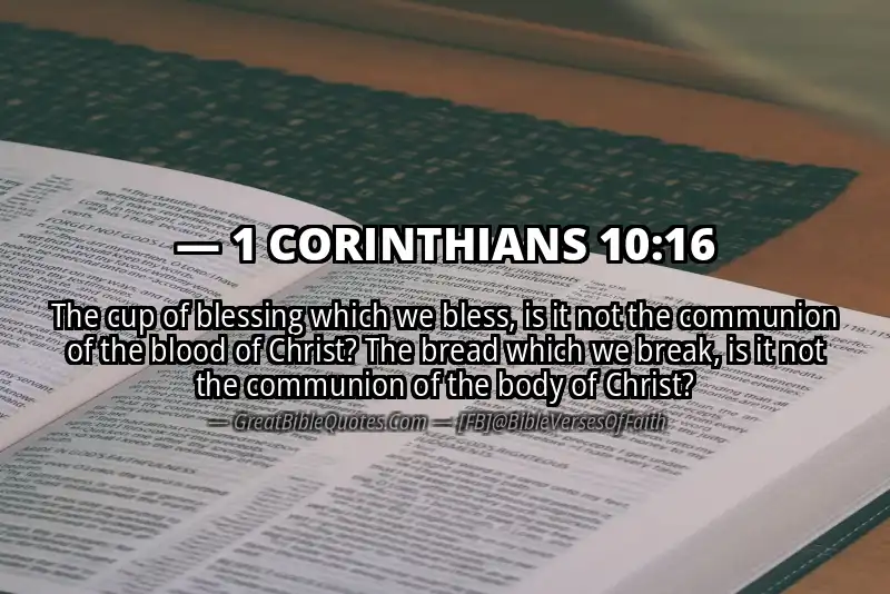 1 CORINTHIANS 10:16 Verse